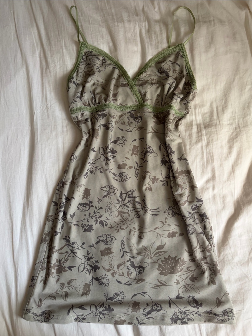 Princess Polly Sage Green Floral Dress